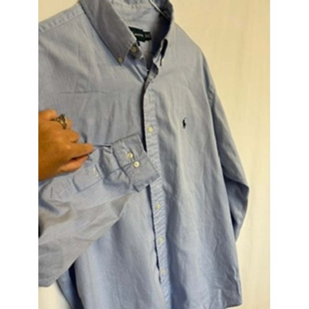 Ralph Lauren Mens Classic Fit Light Blue Oxford Button Down Shirt 16.5 32/33 - Picture 5 of 6
